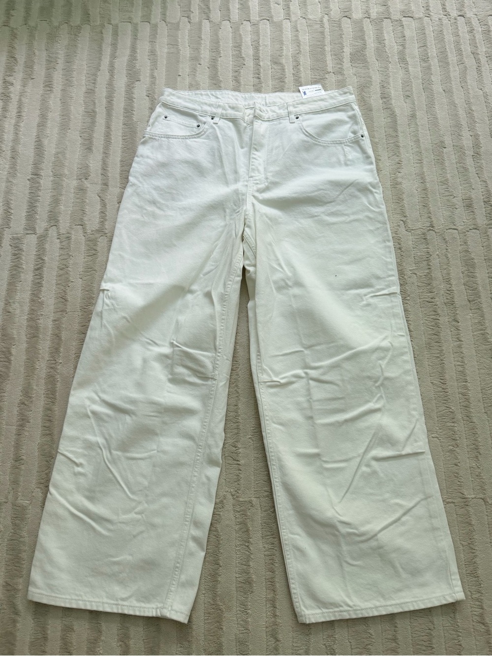 Zara Wide-Leg Chinos in Off-White